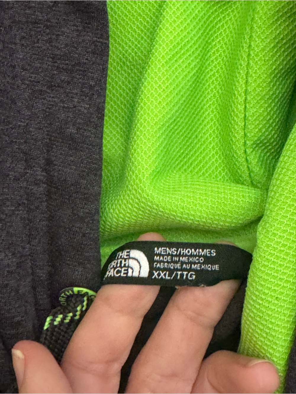Bundle of 2 NWOT The North Face Hoodies with Neon Green & Bright Orange Logos2XL - Picture 5 of 9